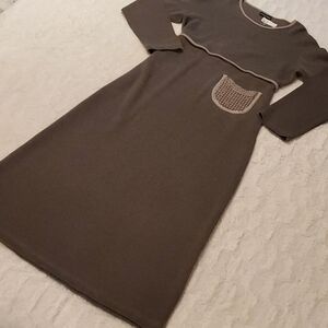 Nannette Keller Brown Knit Dress